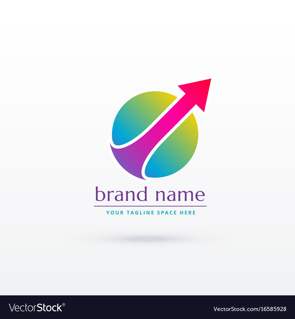 Circle with arrow pointing upward showing success