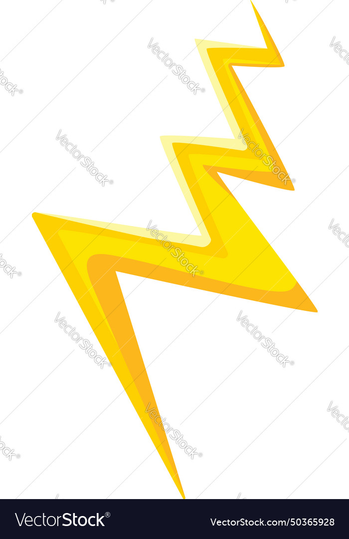 Electricity bolt icon cartoon power strike Vector Image