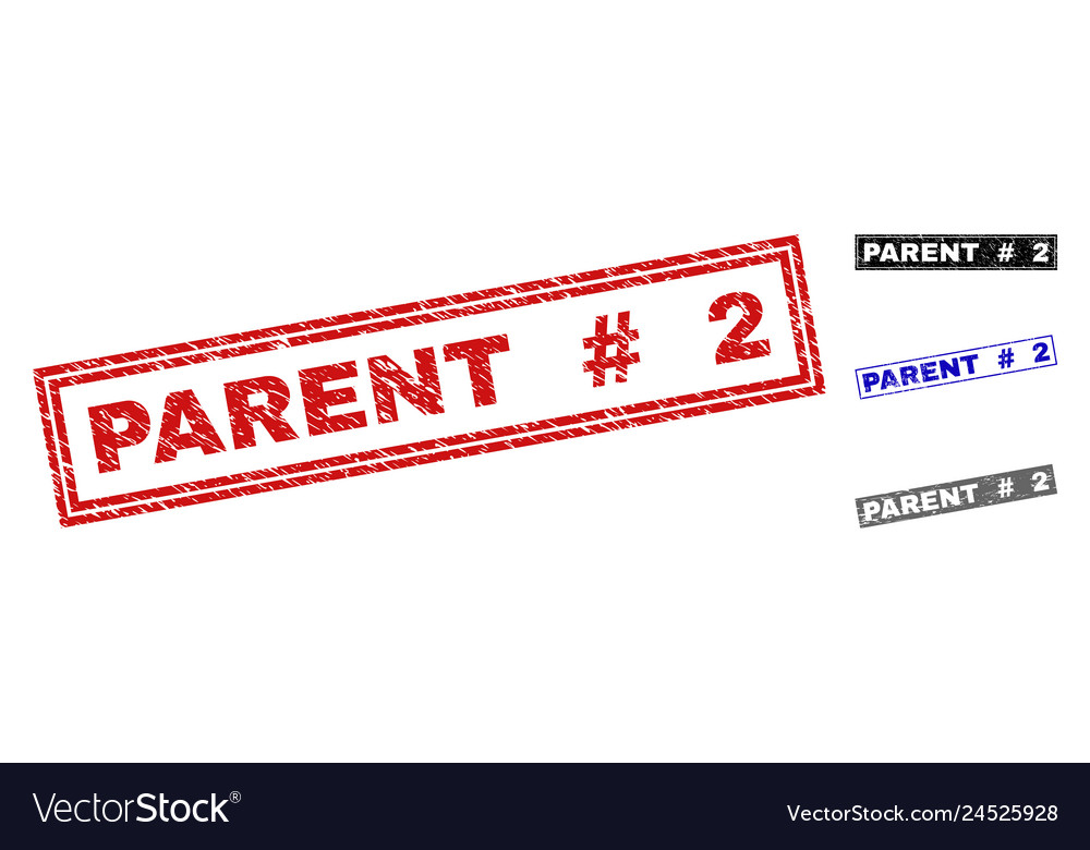 Grunge parent hashtag 2 scratched rectangle stamp