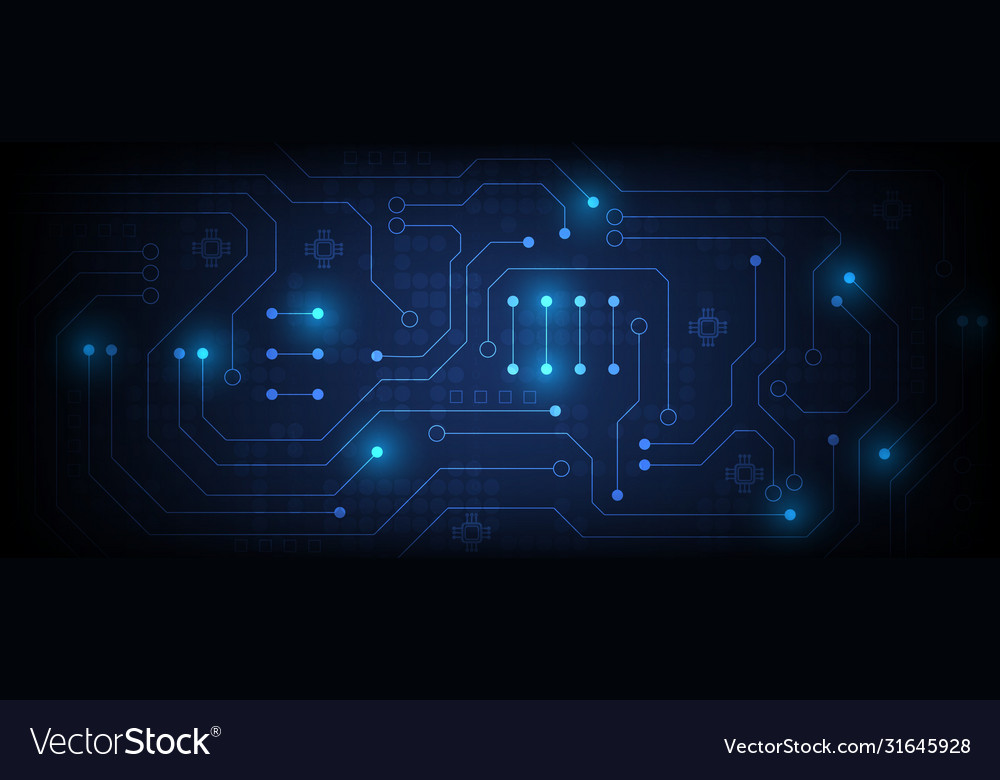 Hi-tech digital data connection system vector image Hi-tech digital data connection system