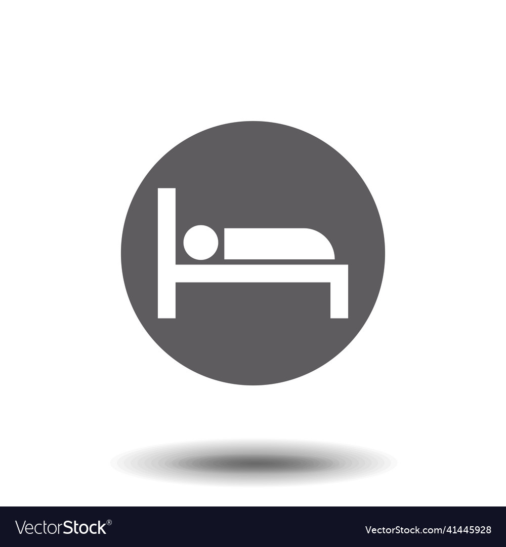 Human in bed flat simple icon simple flat symbol Vector Image