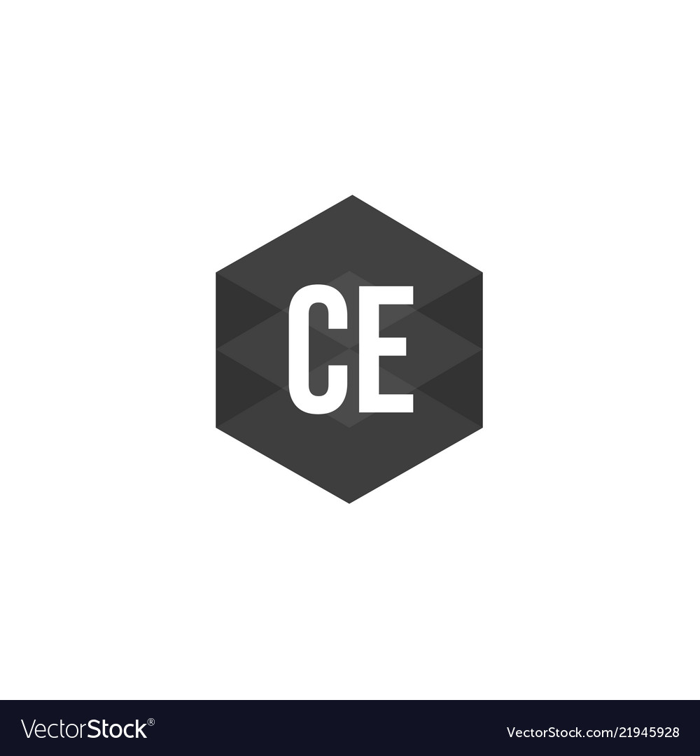 Initial letter ce logo template design