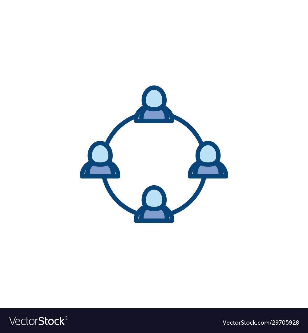 Isolated avatars circuit line and fill style icon