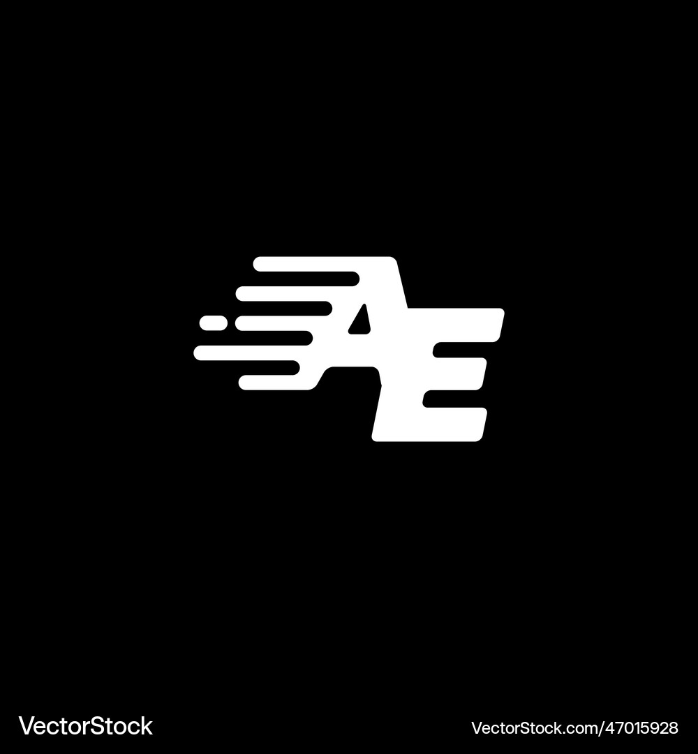 Letter ae fast speed technology modern logo design