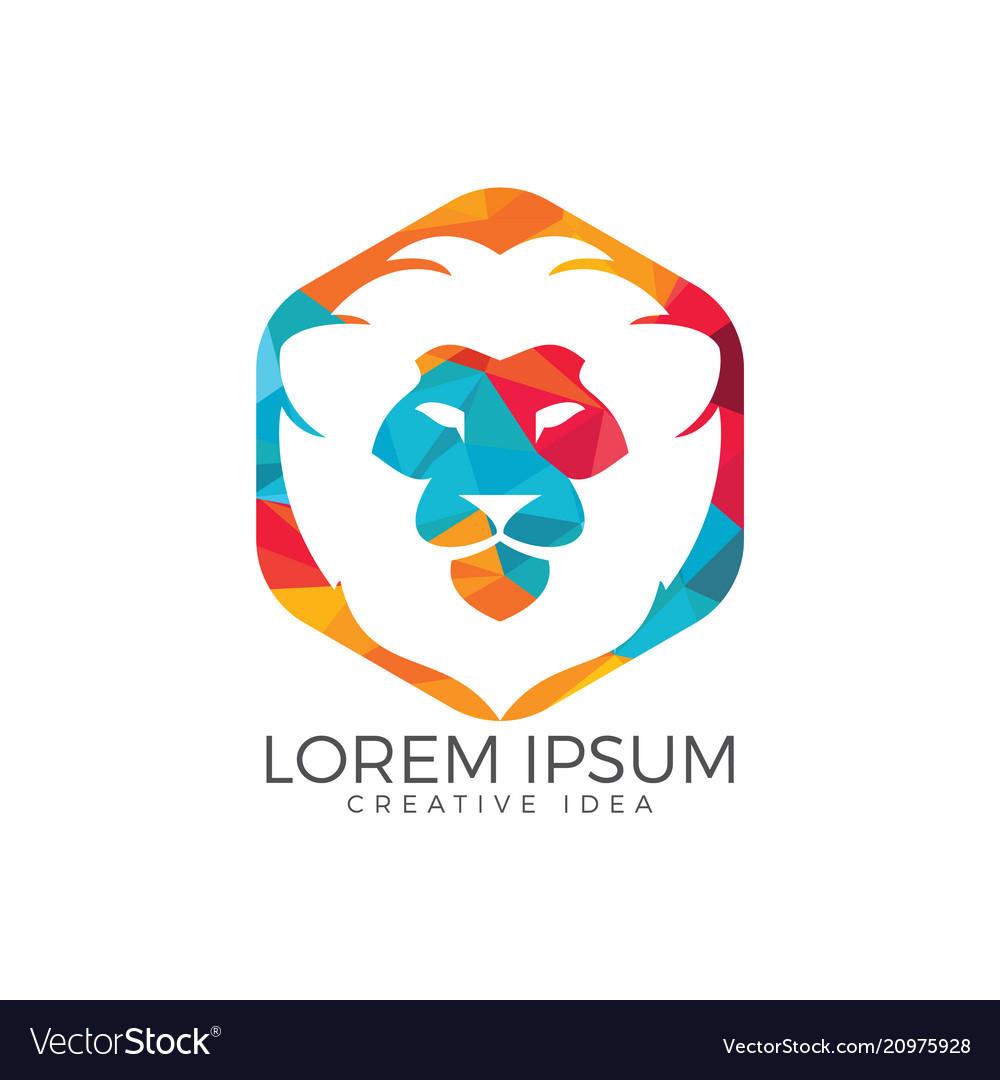 Lion logo template design