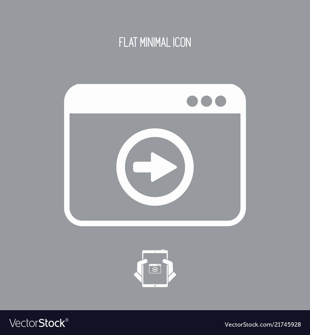 Next button - flat minimal icon vector image Next button - flat minimal icon