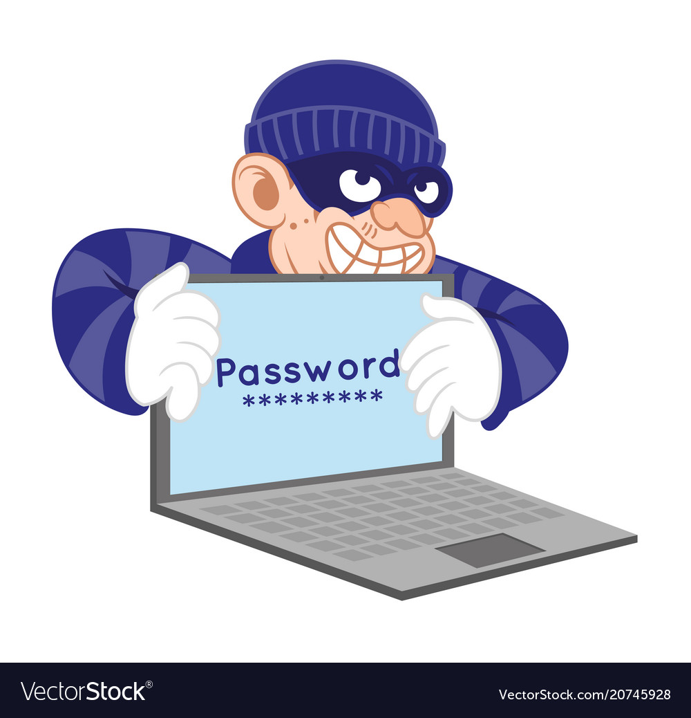 Personal dane cyber thief Royalty Free Vector Image