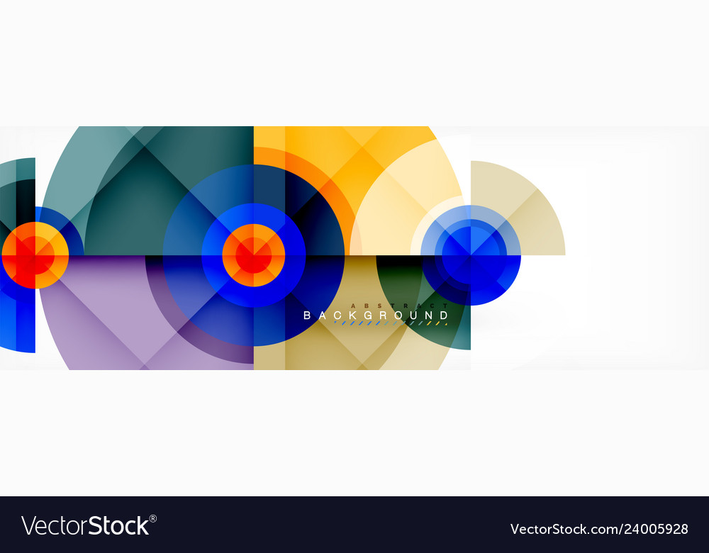 Round circles and triangles abstract background
