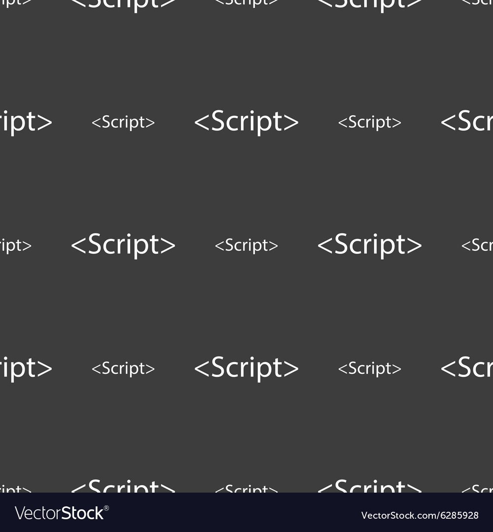 Script sign icon javascript code symbol seamless