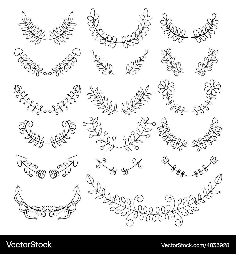 Set of ribbons and design elements Royalty Free Vector Image