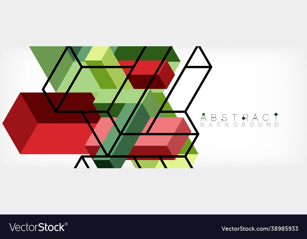 Abstract background 3d cubes cubic elements Vector Image Abstract background 3d cubes cubic elements