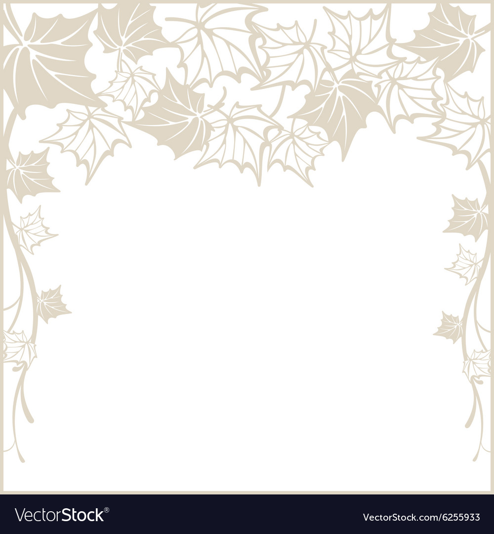 Autumn pattern with maple leaves template