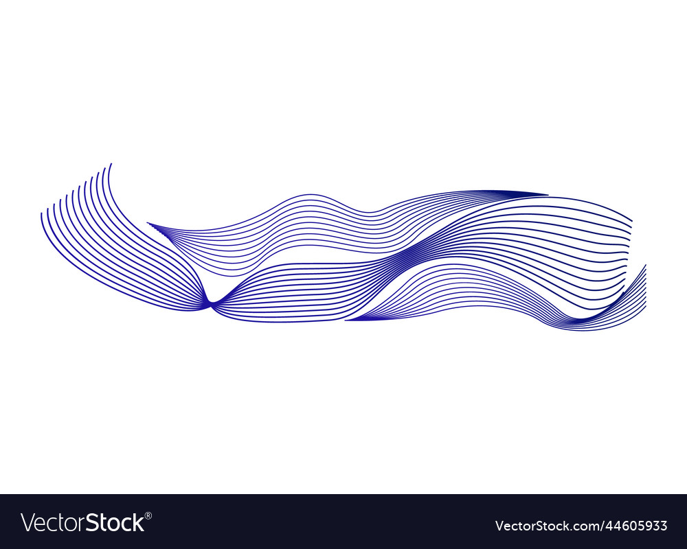 Blaue dynamische Linien Design Clipart