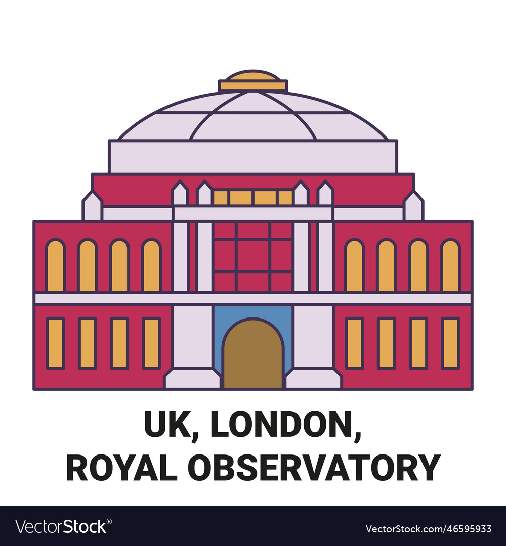 England london royal observatory travel landmark Vector Image