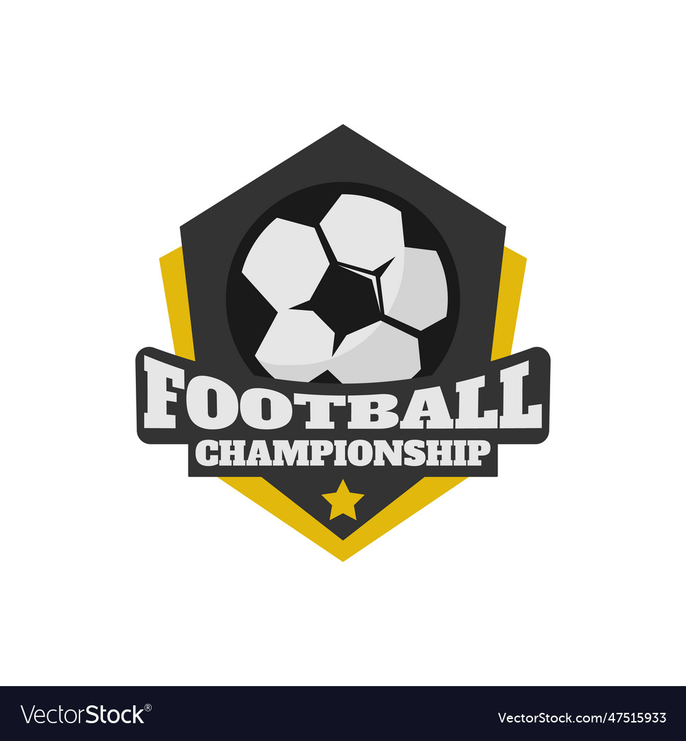 Football or soccer club logo badge Royalty Free Vector Image