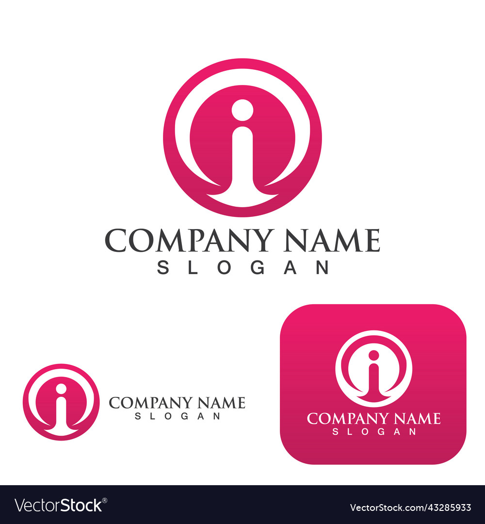 I logo icon template Royalty Free Vector Image