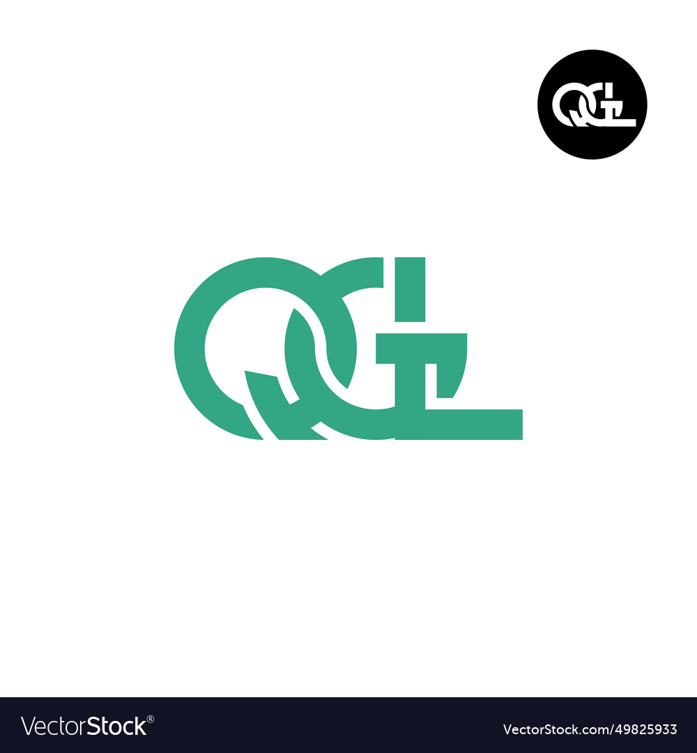 Letter qgl monogram logo design Royalty Free Vector Image