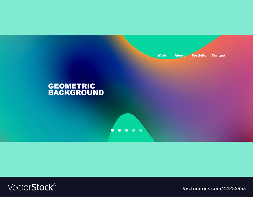 Liquid shapes with flowing gradient colors round