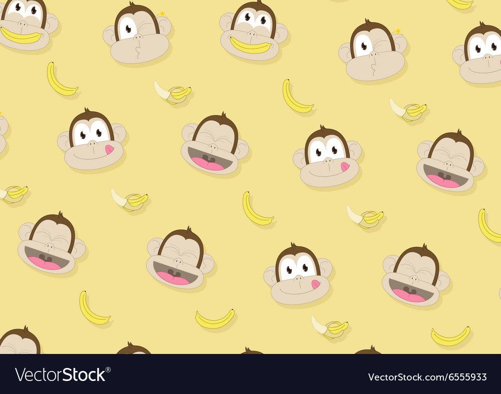 Monkey bananas joke background Royalty Free Vector Image