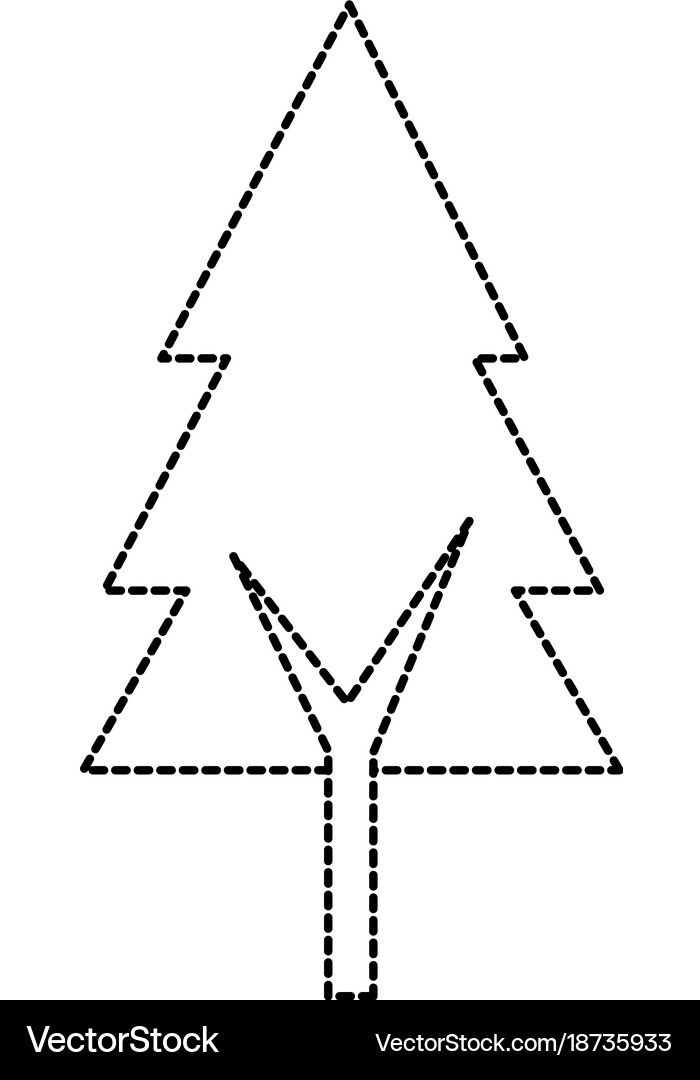 Pine tree isolated icon Royalty Free Vector Image