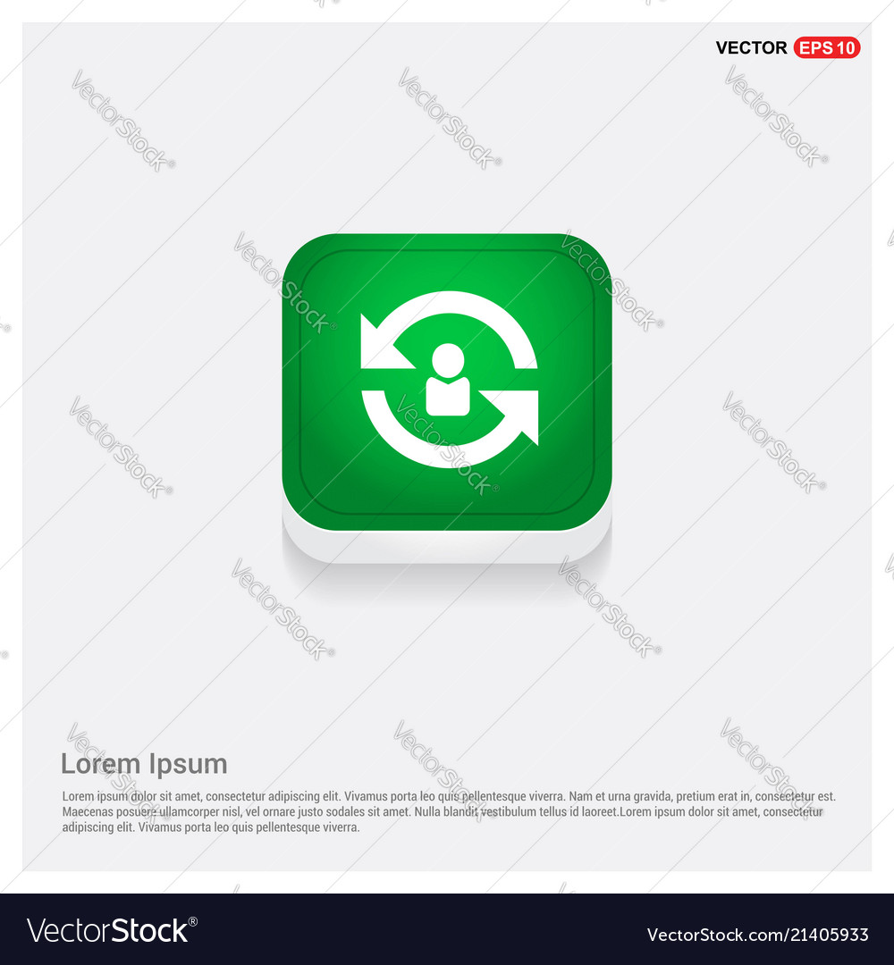 Refresh icon green web button