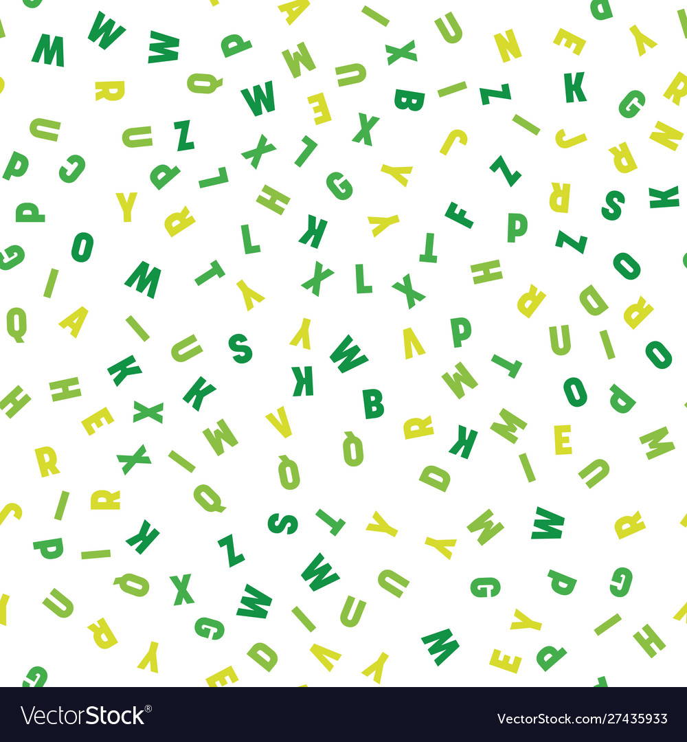 Seamless pattern colorful letters random order vector image Seamless pattern colorful letters random order