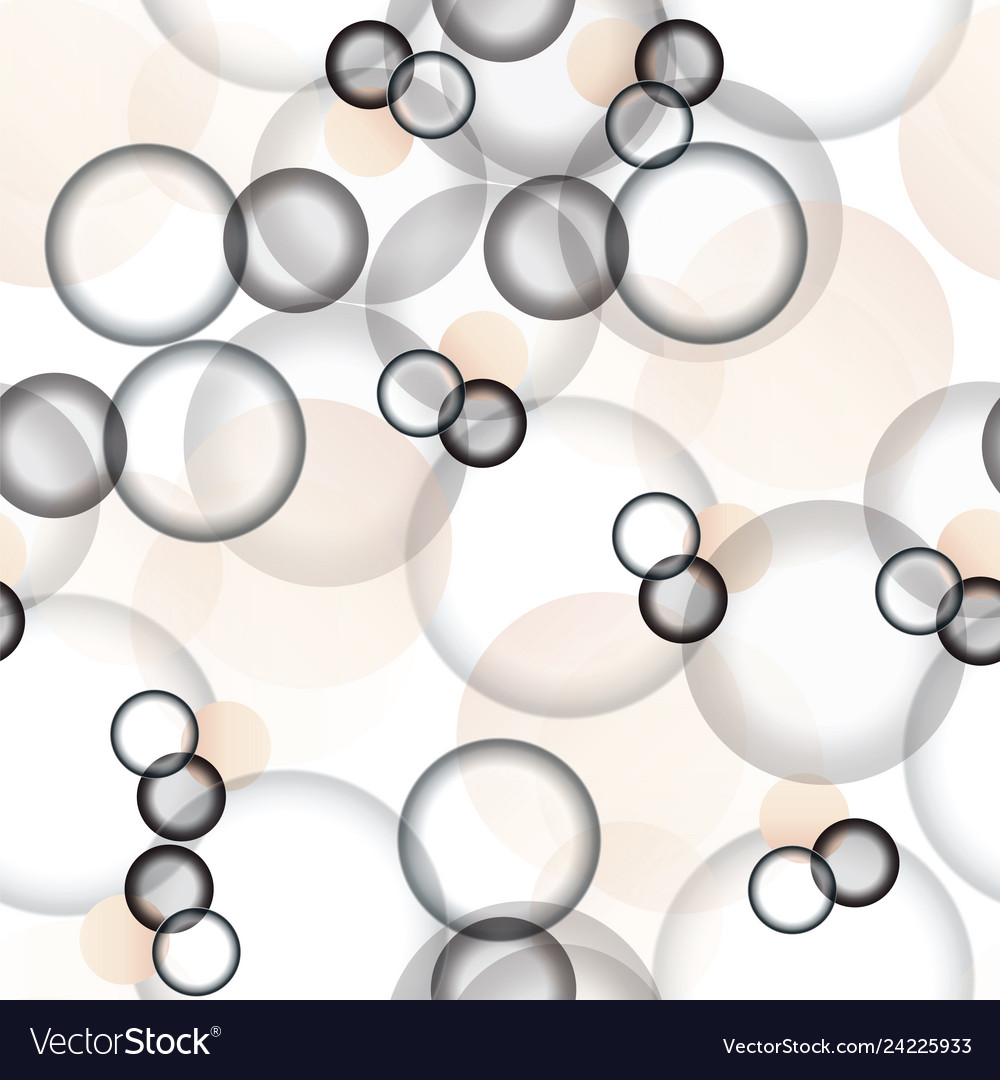Seamless pattern with abstract circles and bubbles vector image Seamless pattern with abstract circles and bubbles