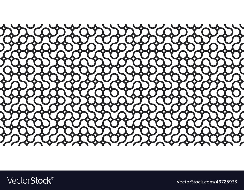 Seamless pattern with circle connect shape vector image Seamless pattern with circle connect shape