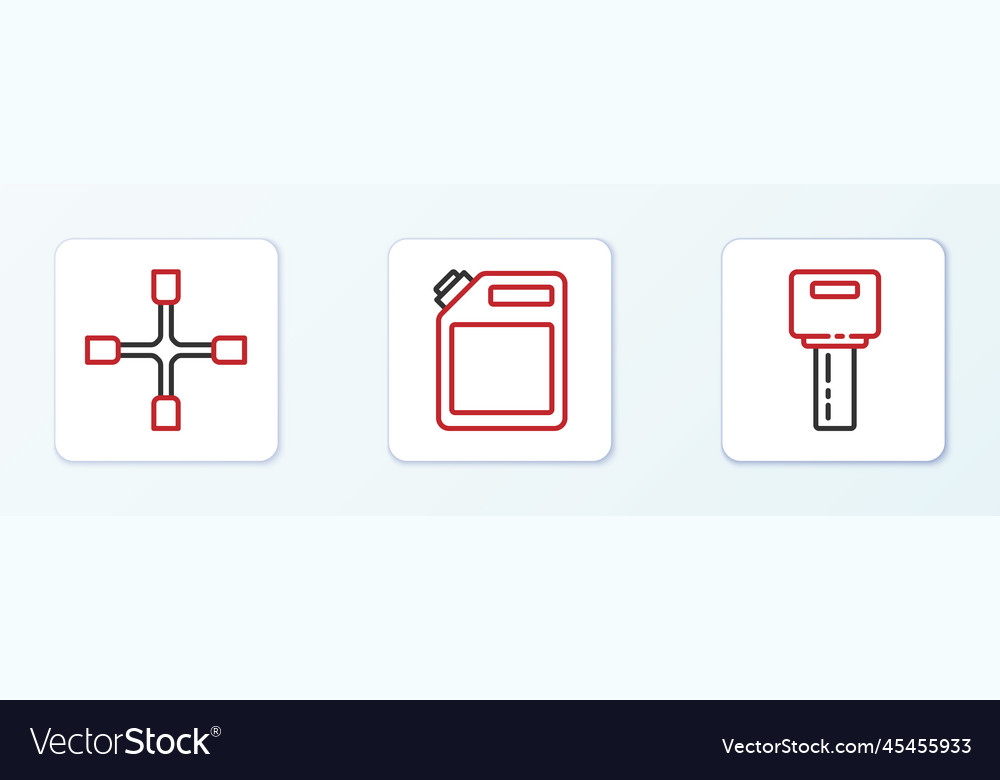 Set line car key with remote wheel wrench