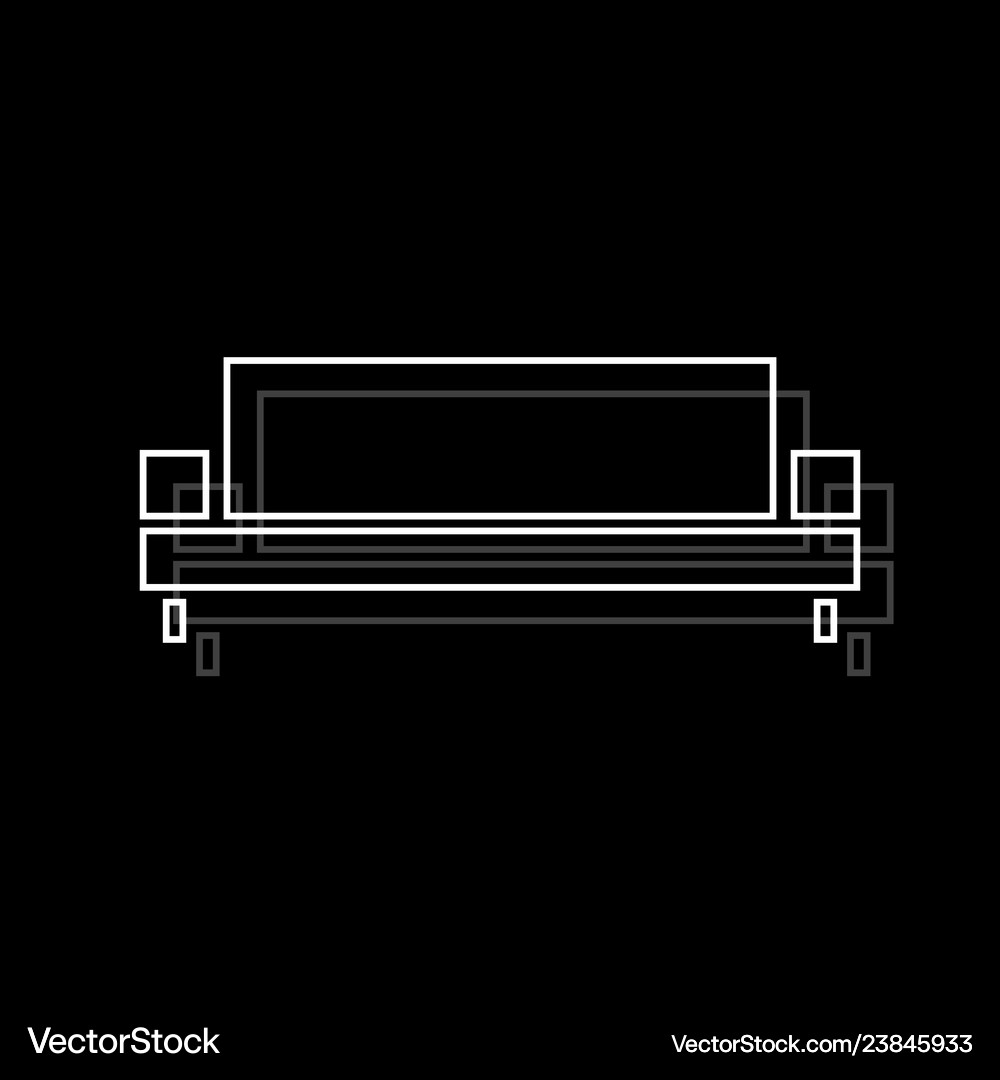 Sofa icon flat Royalty Free Vector Image - VectorStock