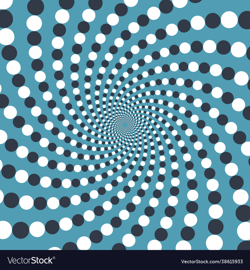 Trippy optical illusion background white blue Vector Image