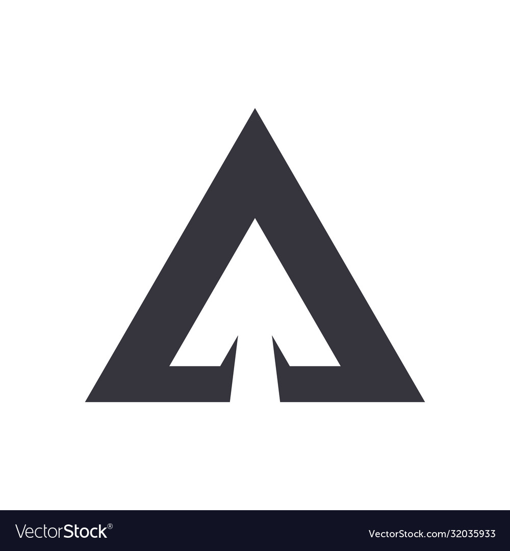 Up triangle arrow or above direction flat style