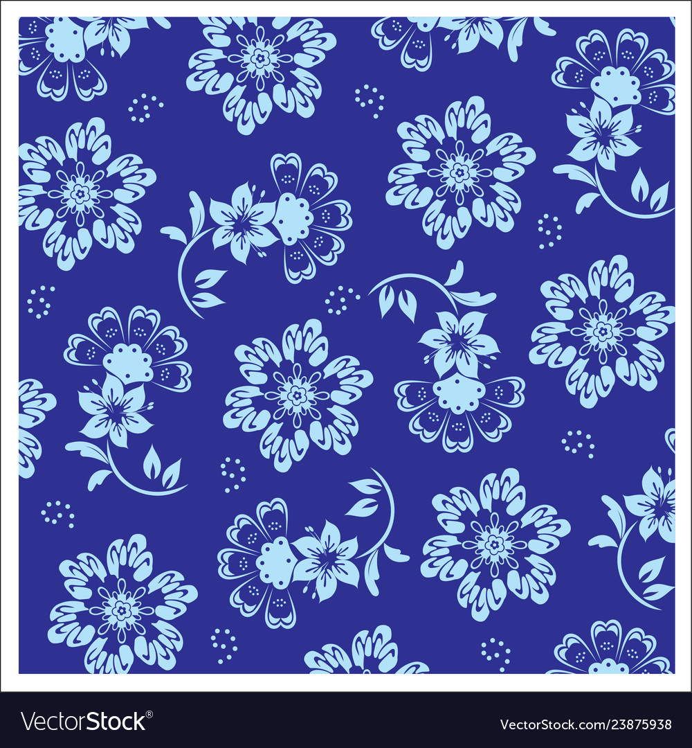 Batik design style patterns are same for fabric vector image Batik design style patterns are same for fabric