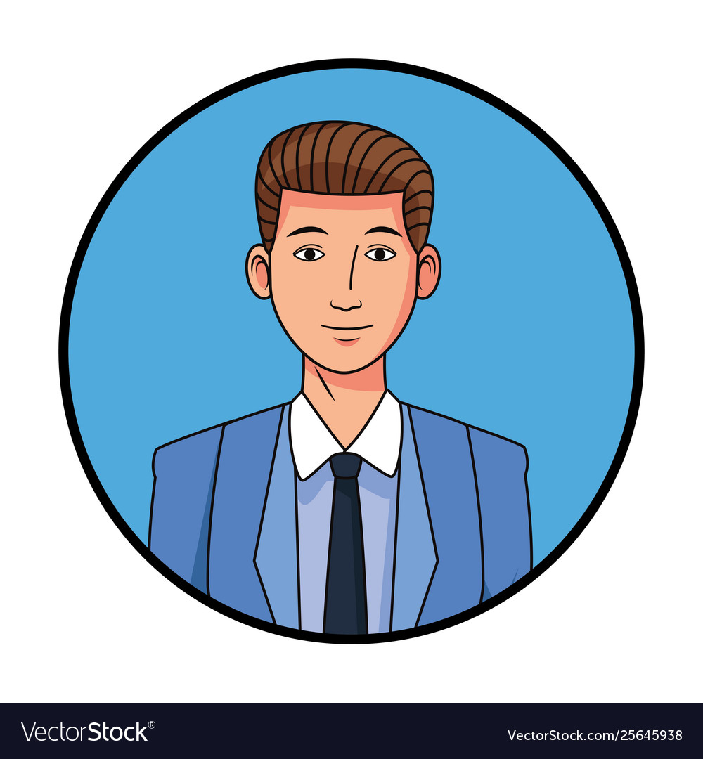 Businessman avatar cartoon character profile