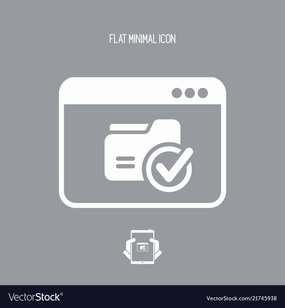 Check folder - flat minimal icon