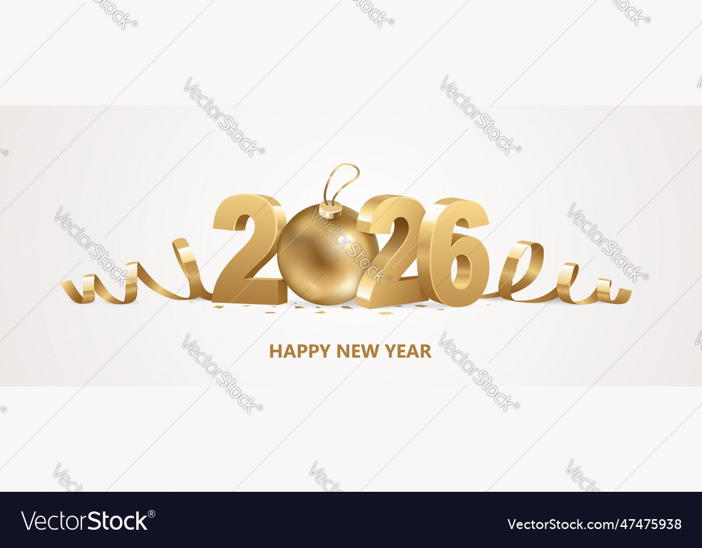 Happy New Year 2026 Royalty Free Vector Image Vectorstock