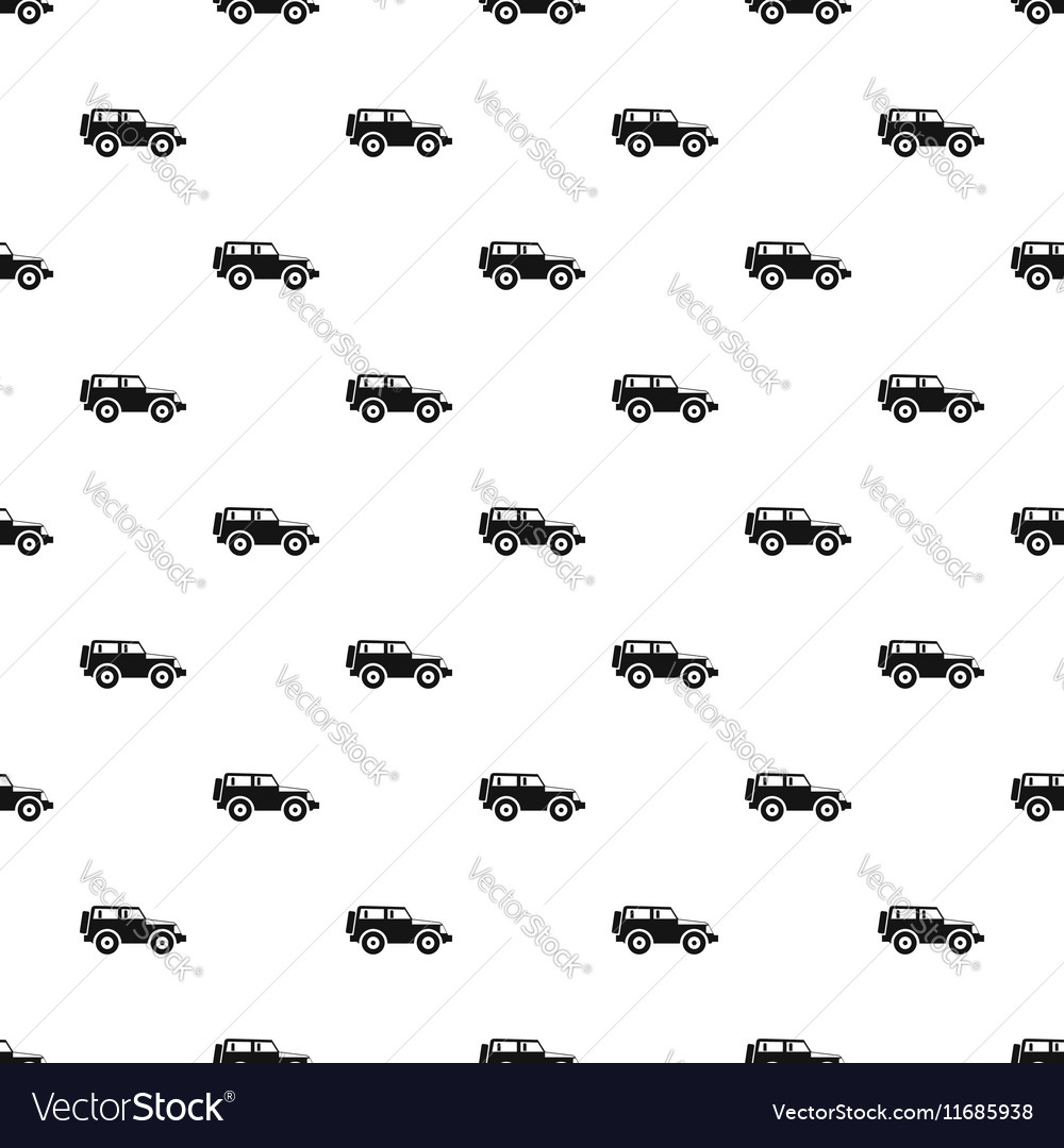 Jeep pattern simple style Royalty Free Vector Image