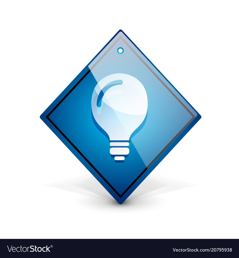 Light bulb new idea concept web button Vector Image Light bulb new idea concept web button
