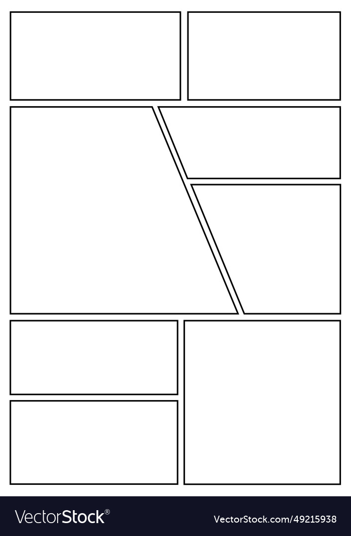 Manga storyboard layout a4 template page 22 Vector Image