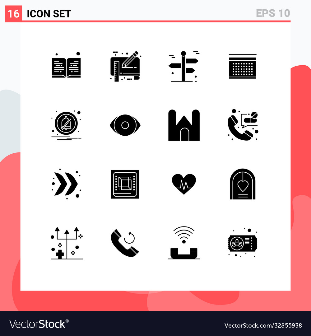 Set 16 solid glyphs on grid for alarm date