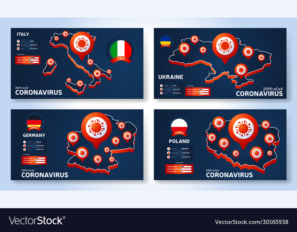 Set coronavirus banner outbreak from wuhan