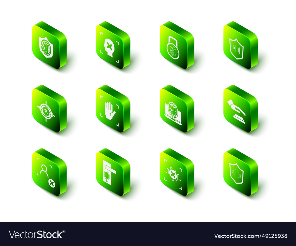 Set rejection face recognition fingerprint vector image Set rejection face recognition fingerprint