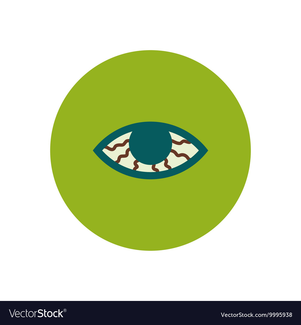 Stylish icon in color circle vision problems