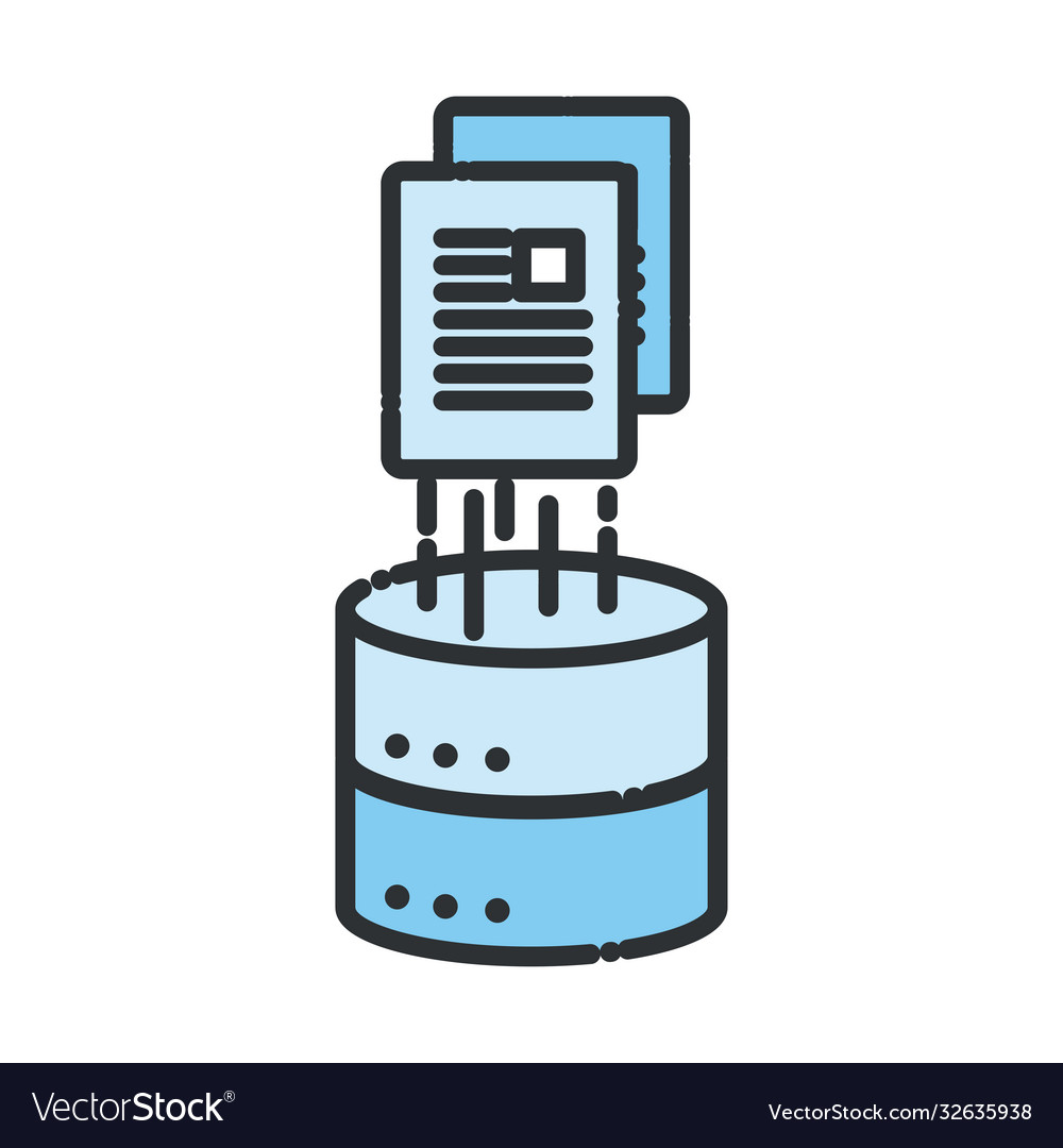 Web-Hosting mit Dokumentenzeile und Füllstil-Symbol