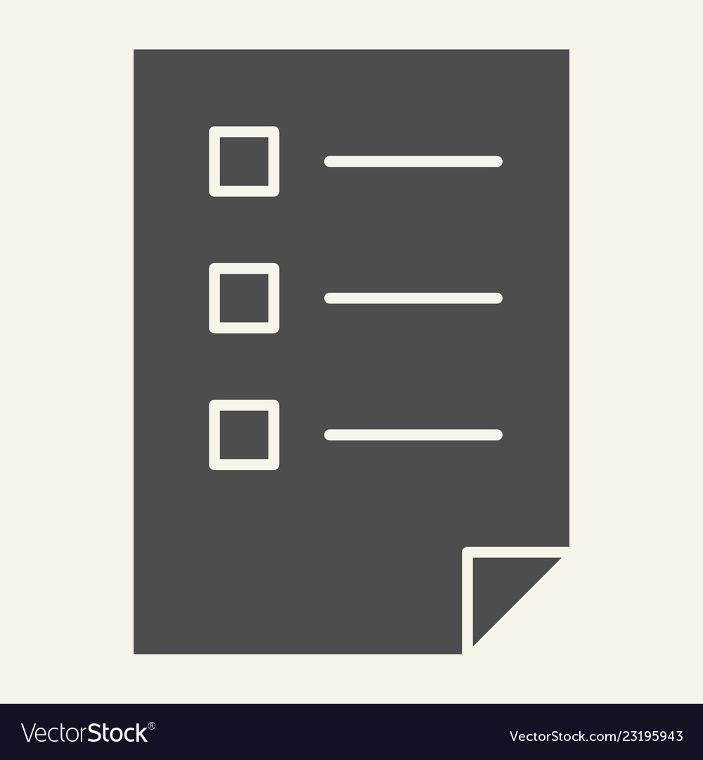 Checklist solid icon list