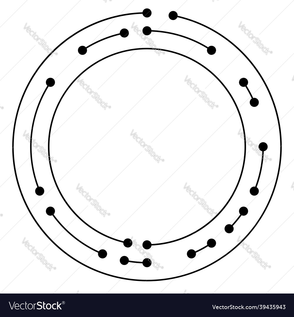 Circular concentric lines segmented circles