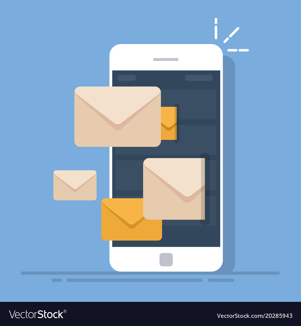 Dispatch of emails from a mobile phone mail