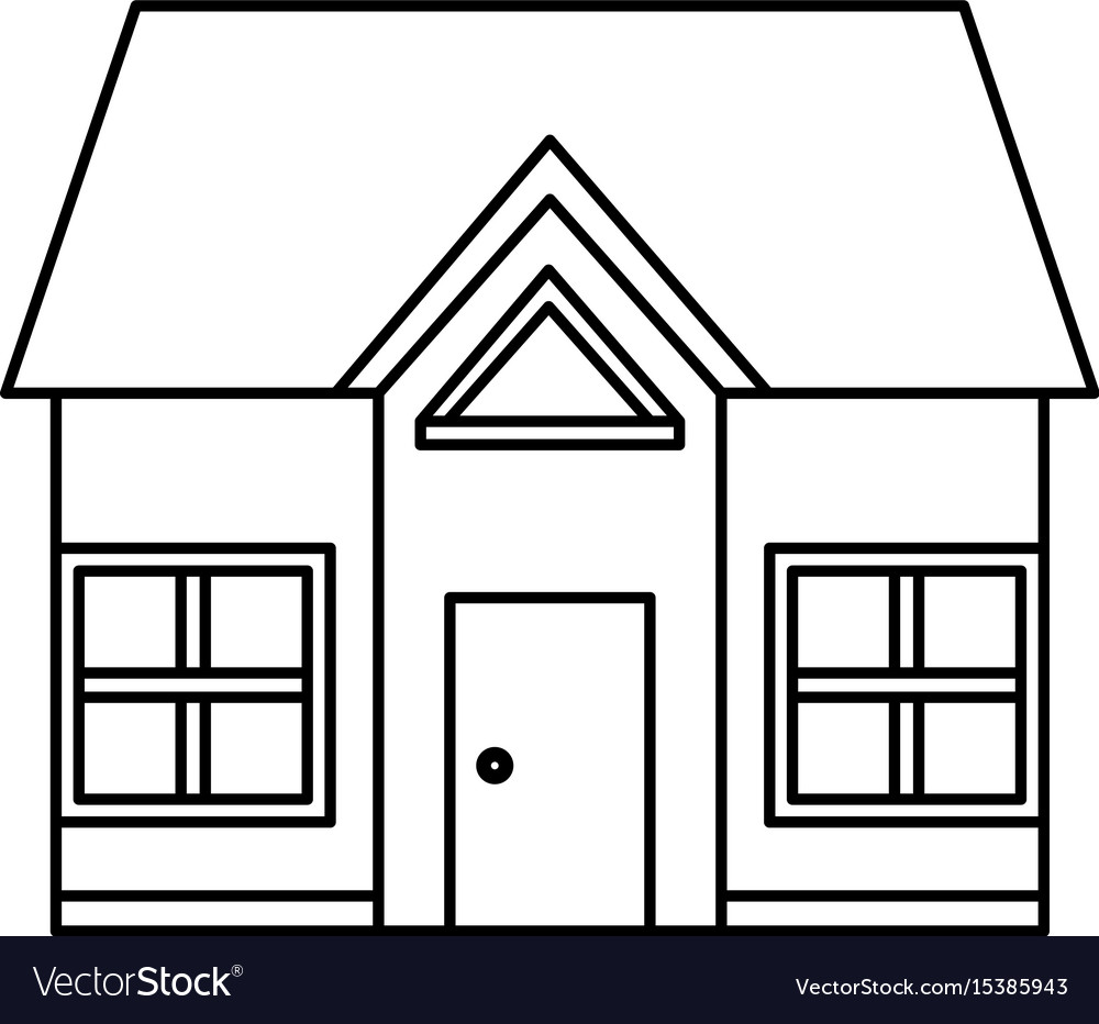 Exterior house isolated icon Royalty Free Vector Image