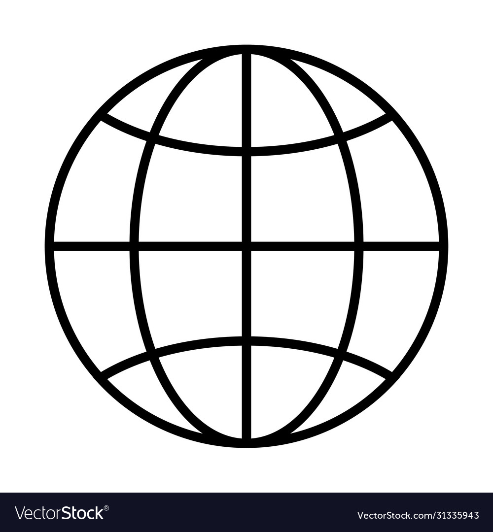 Global sphere line style icon design