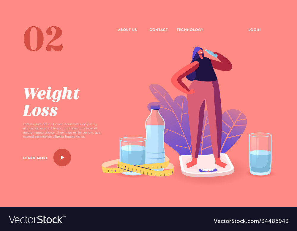 Healthy lifestyle dieting landing page template